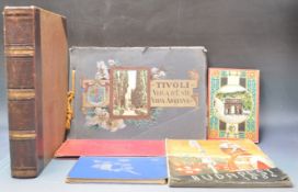 A collection of 19th century Victorian continental travel photograph album to include Tivoli Villa