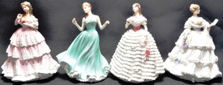 LATE 20TH CENTURY COALPORT AND ROYAL DOULTON LADY FIGURES.