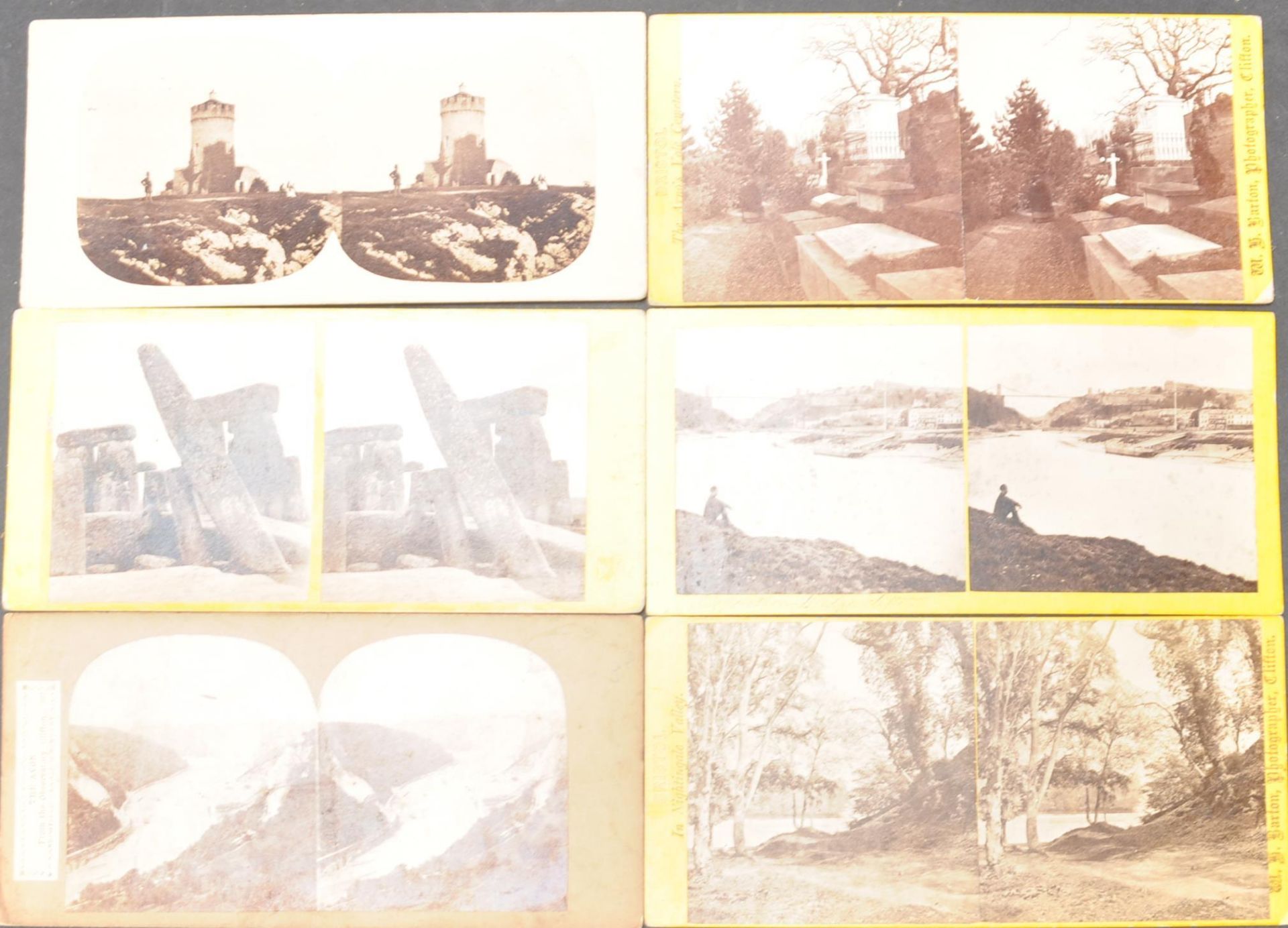 19TH CENTURY VICTORIAN MARQUETRY STEREOSCOPE WITH LOCAL INTEREST SLIDES. - Image 6 of 7