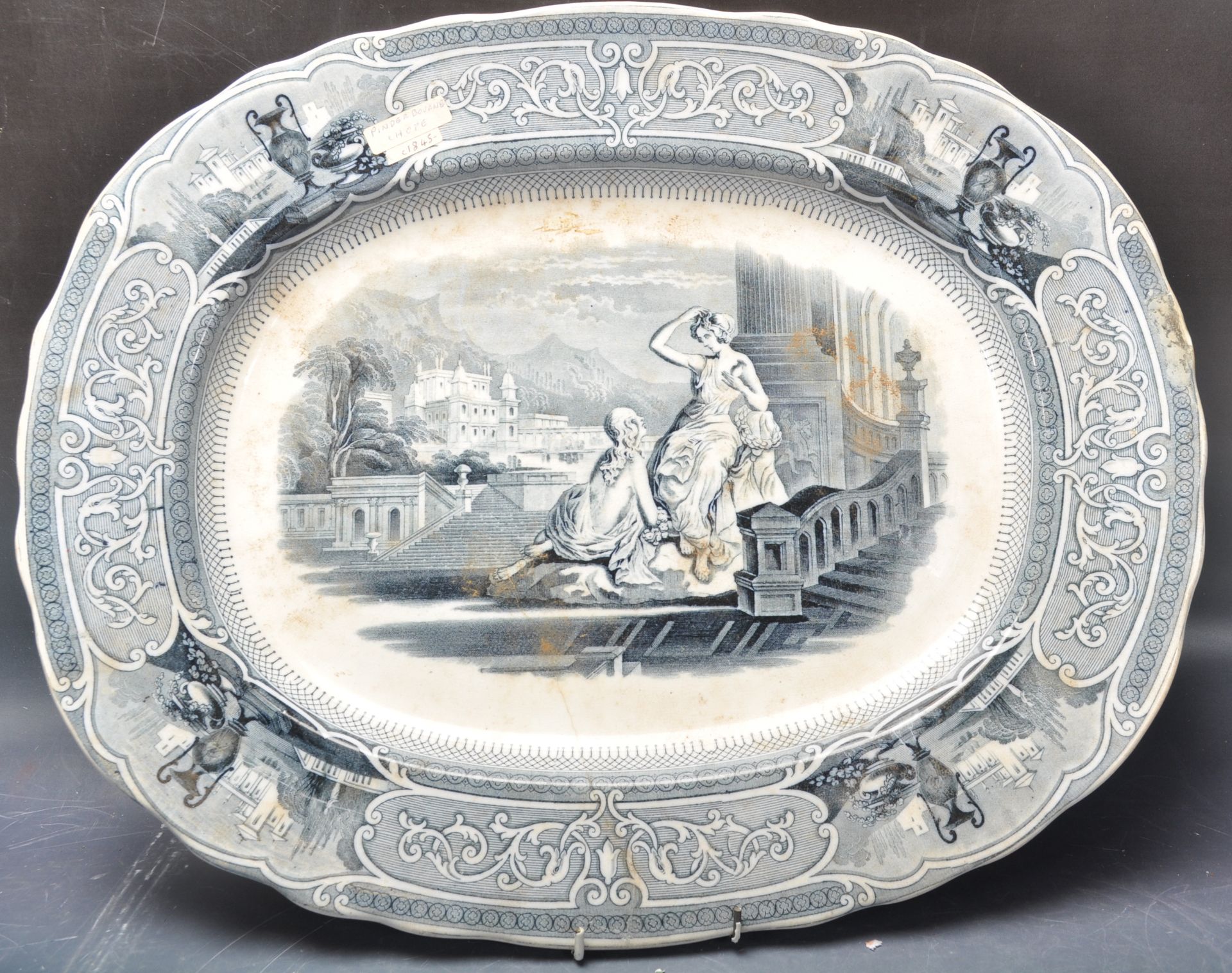 COLLECTION OF 19TH CENTURY BLUE & WHITE MEAT PLATTERS - Image 5 of 6