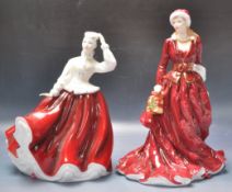 PAIR OF 20TH CENTURY ROYAL DOULTON LADY FIGURES.