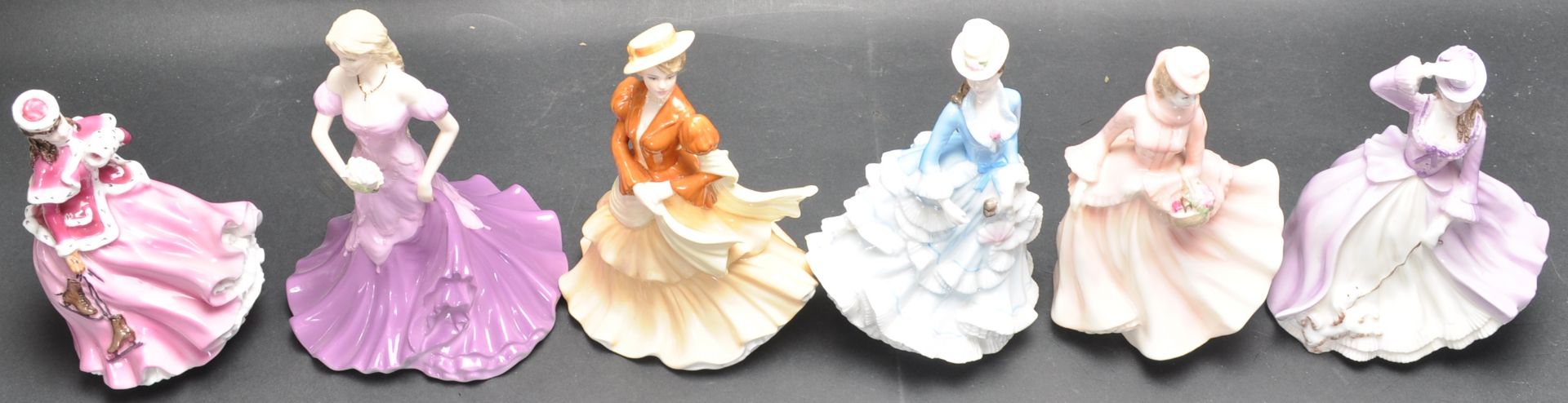 COLLECTION OF SIX COALPORT VICTORIAN SEASONS AND SPECIAL OCCASIONS FIGURES. - Image 5 of 6