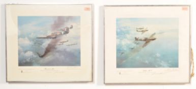 TWO VINTAGE LATE 20TH CENTURY SIGNED BATTLE OF BRITAIN RELATED PRINTS