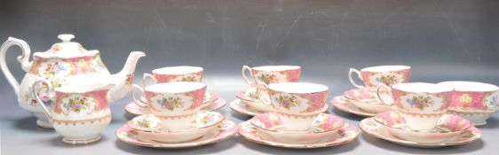 20TH CENTURY VINTAGE ROYAL ALBERT LADY CARLYLE TEA SERVICE.