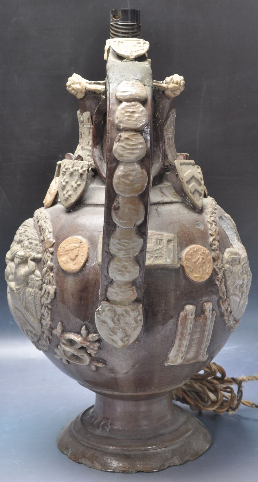 19TH CENTURY VICTORIAN CASTLE HEDINGHAM POTTERY JUG - THE ESSEX JUG - Image 4 of 6