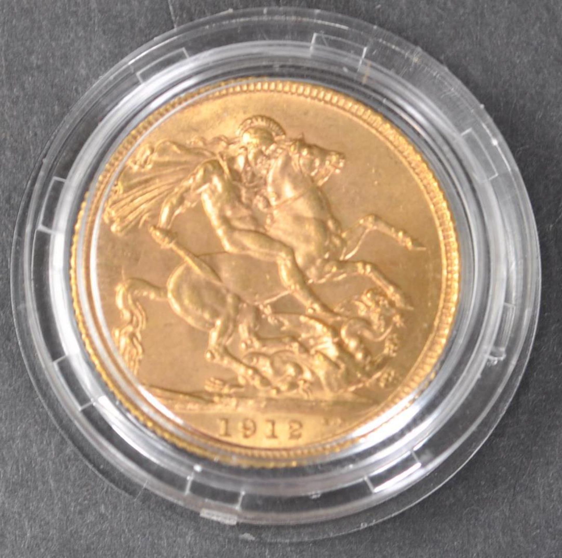 1912 GEORGE V 22CT GOLD SOVEREIGN COIN - Image 3 of 3