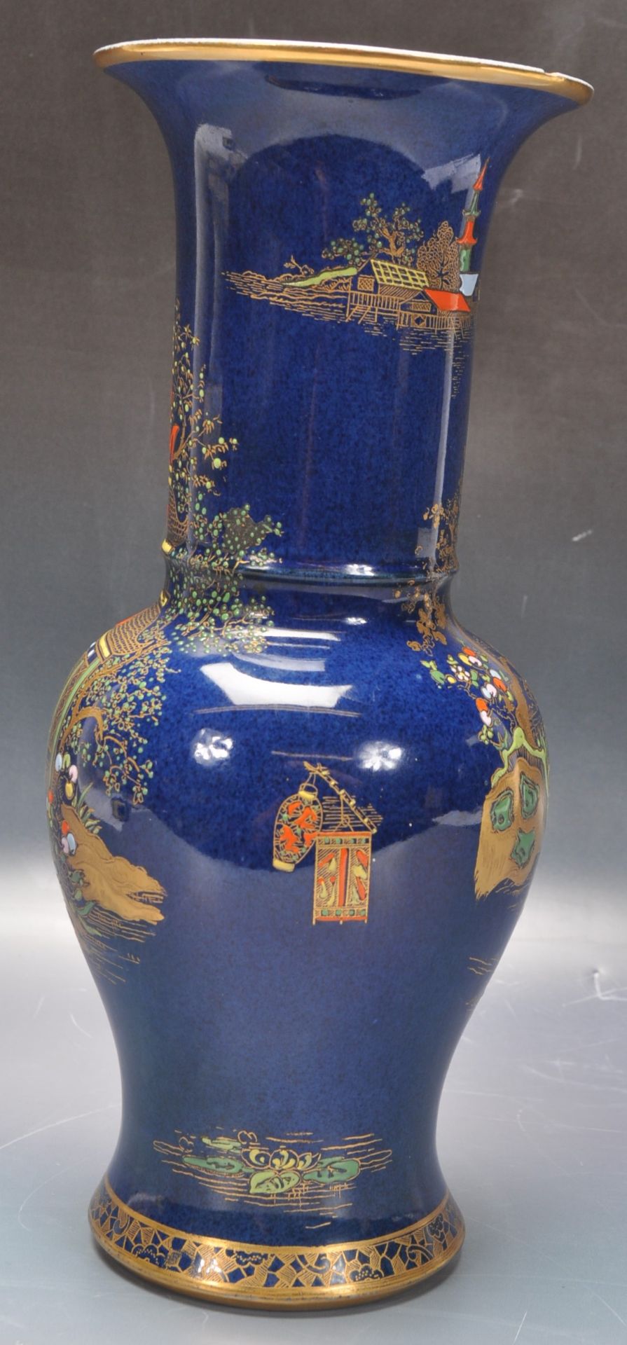 1920S / 1930S CARLTON WARE CHINESE ORIENTAL YAN YAN VASE. - Image 2 of 4