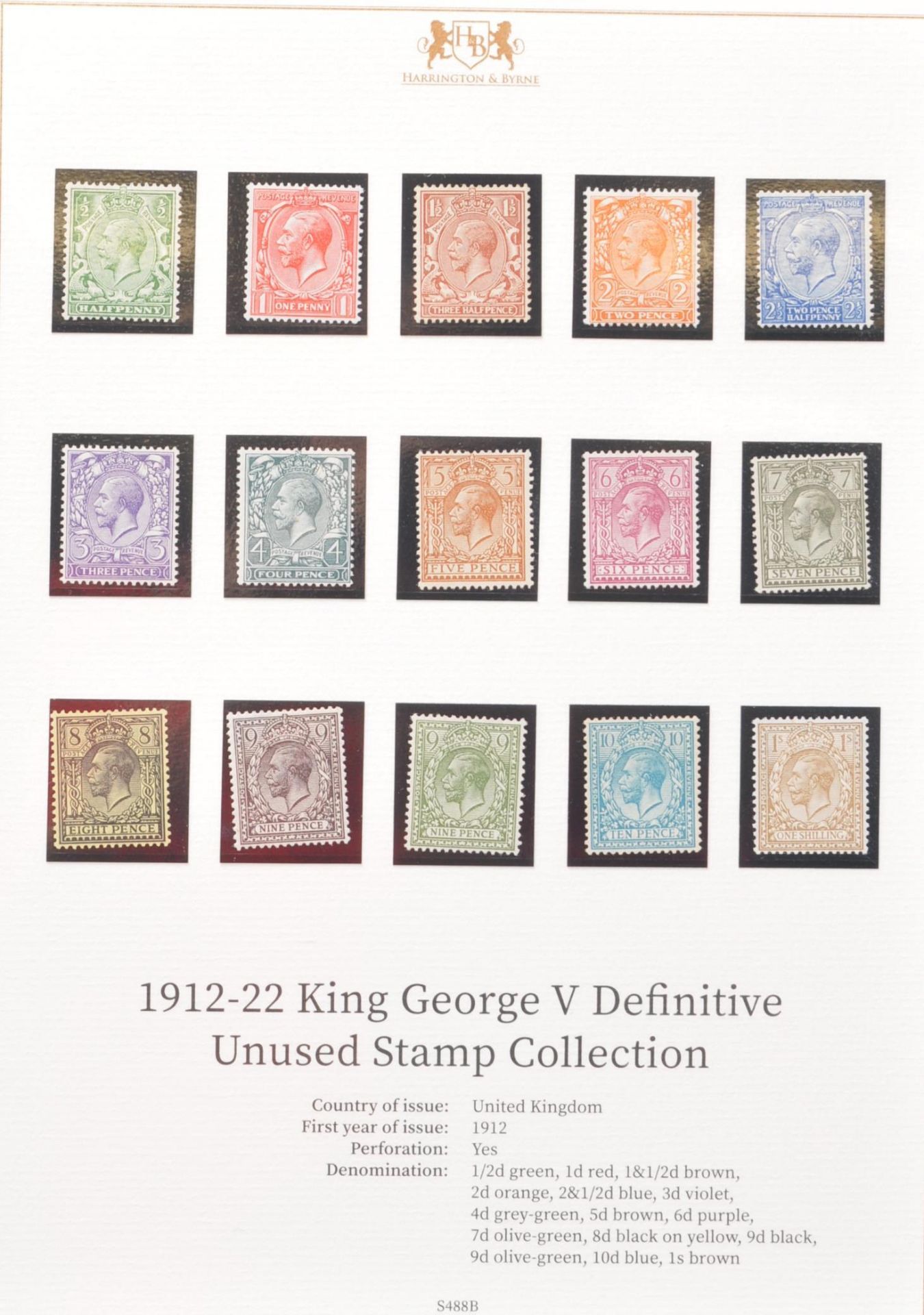 STAMPS - HARRINGTON & BYRNE GEORGE V DEFINITIVES PRESENTATION SETS - Image 5 of 6