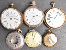 COLLECTION OF 20TH CENTURY POCKET WATCHES AND CASES INCLUDING A HALLMARKED SILVER POCKET WATCH