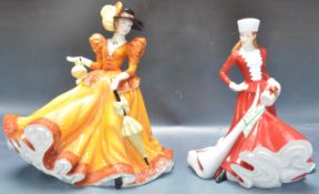 PAIR OF ROYAL DOULTON LADY FIGURES FROM THE 'PRETTY LADIES' SERIES.