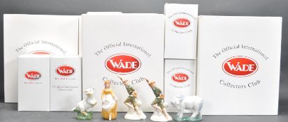 FIVE WADE COLLECTORS CLUB CERAMIC FIGURINES