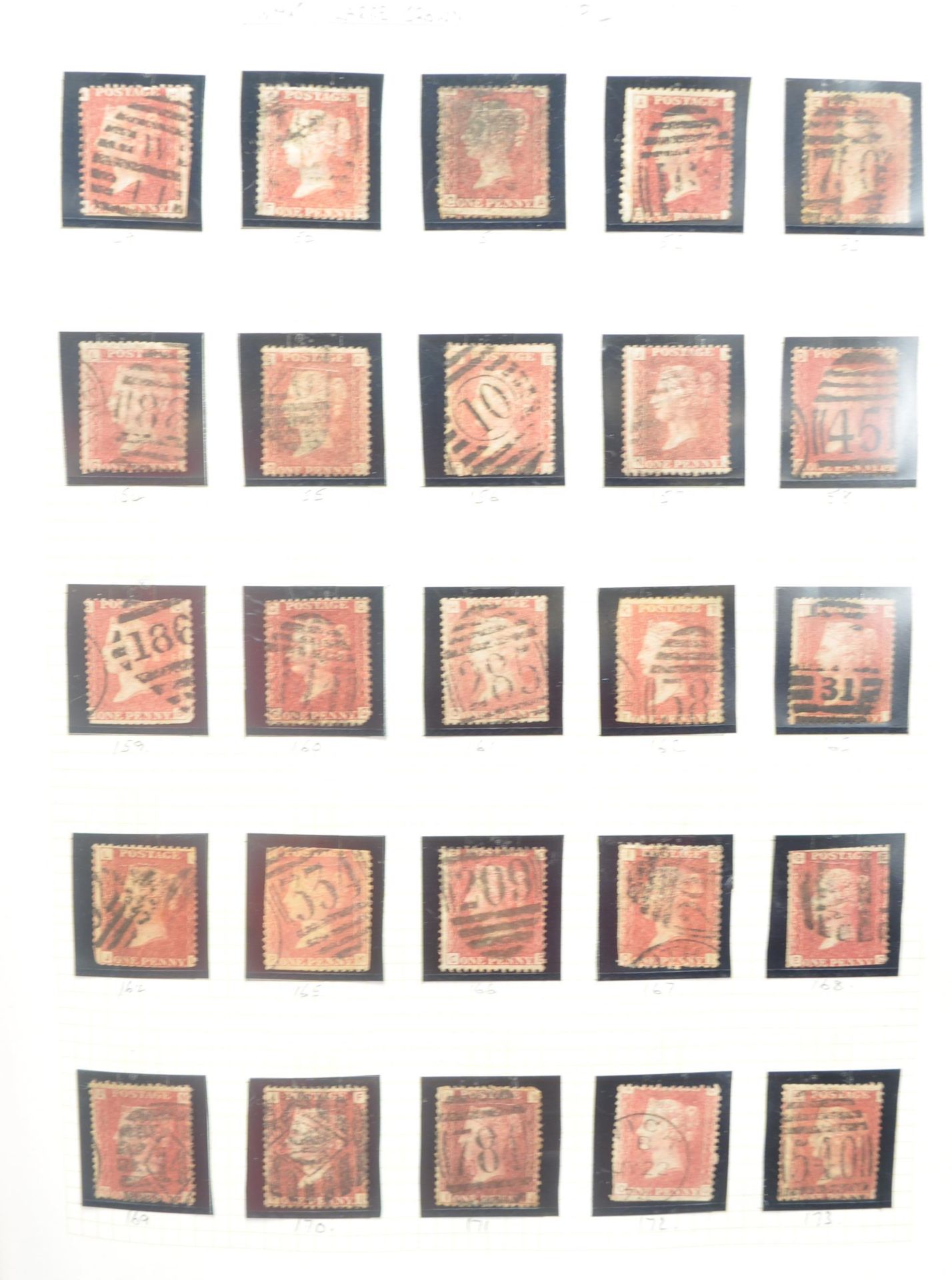 LARGE COLLECTION OF 600+ PENNY RED STAMPS - Image 4 of 8