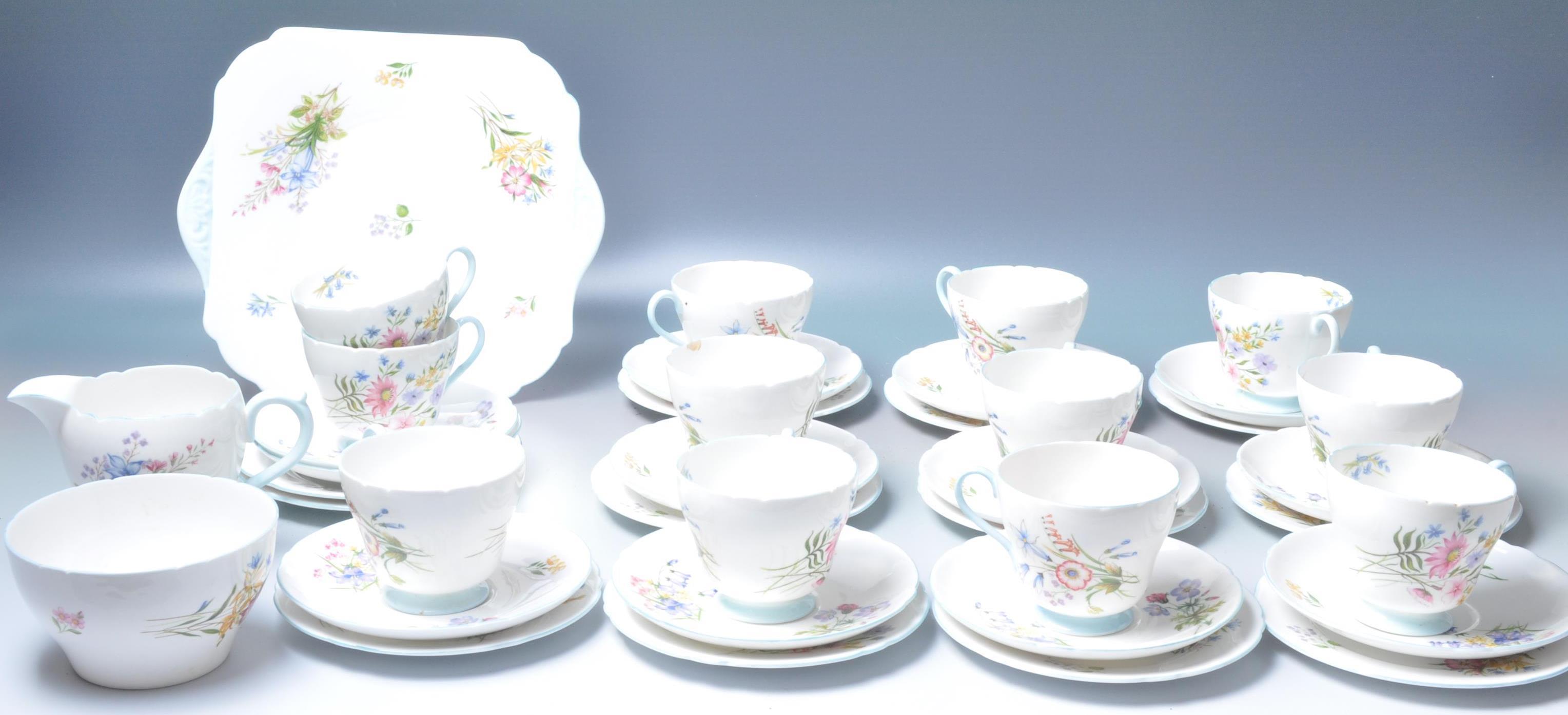 VINTAGE 12 PERSON SHELLEY WILDFLOWERS TEA SERVICE