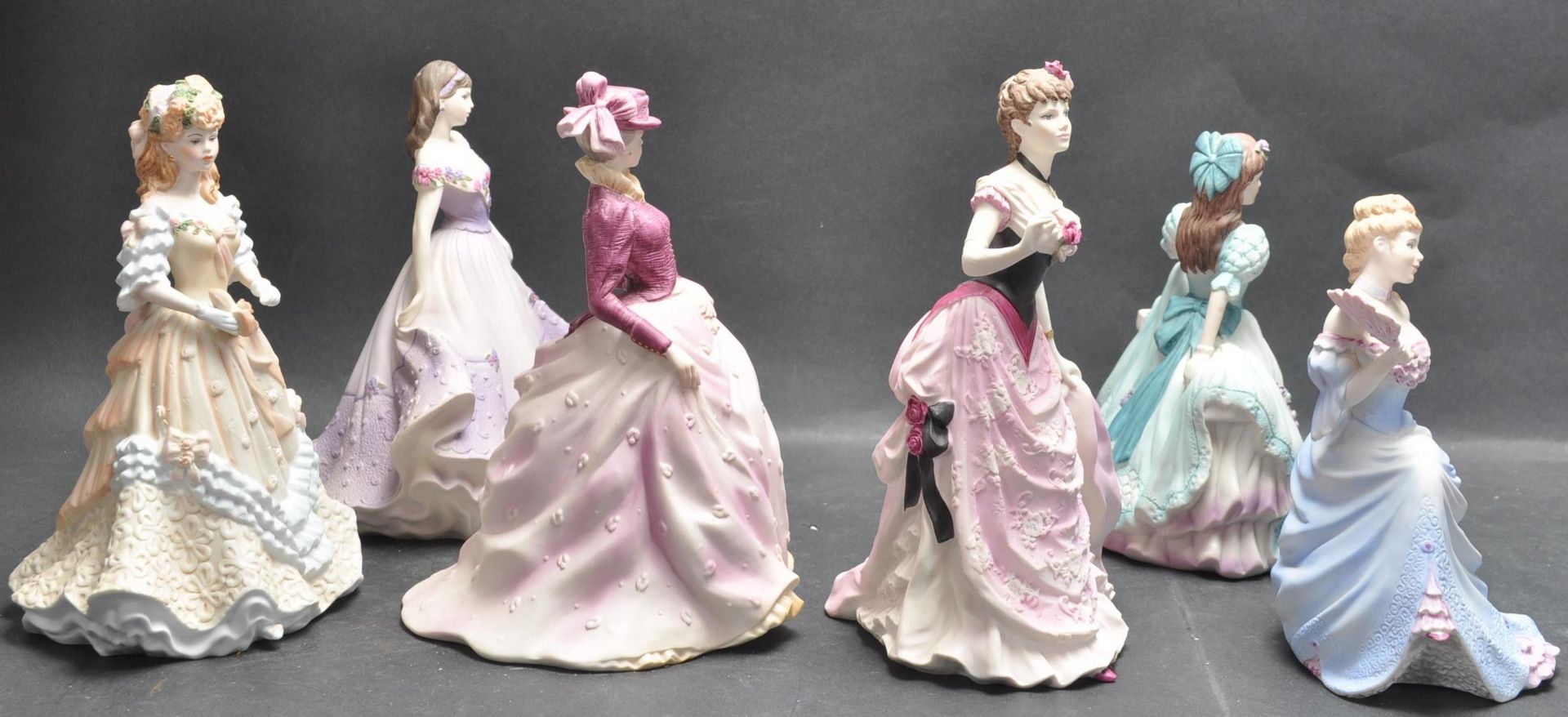 SIX COALPORT AGE OF ELEGANCE LADY FIGURINES. - Image 2 of 5