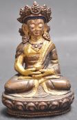 19TH CENTURY CHINESE GILT BRONZE BUDDHA