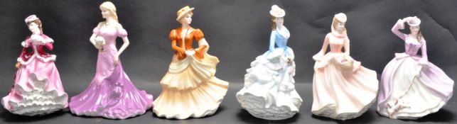 COLLECTION OF SIX COALPORT VICTORIAN SEASONS AND SPECIAL OCCASIONS FIGURES.