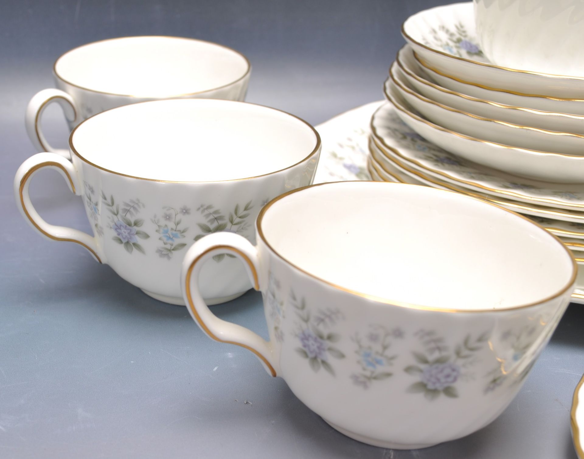 MINTON ALPINE SPRING CHINTZ PATTERN PORCELAIN TEA SET - Image 3 of 10