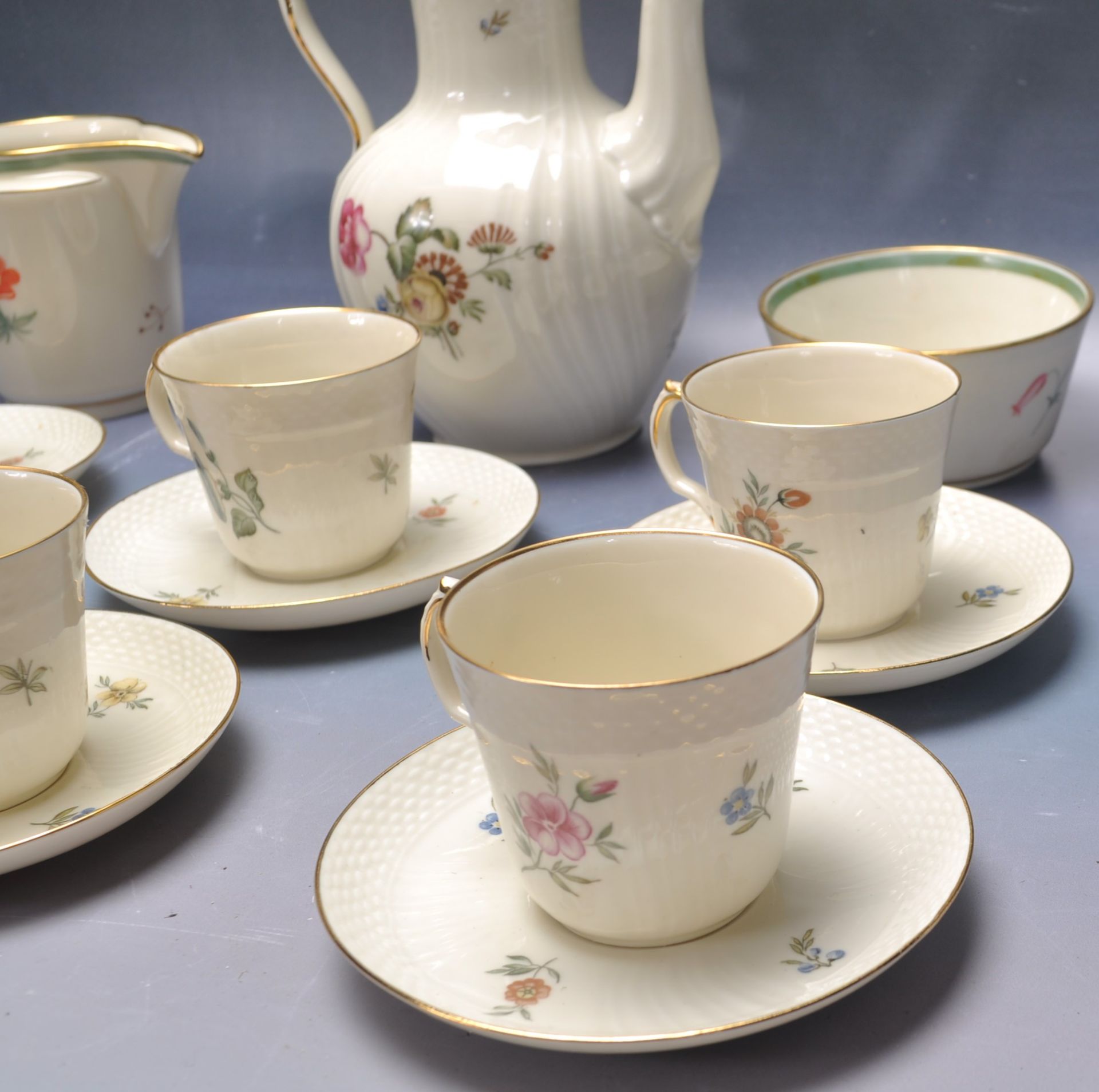 ROYAL COPENHAGEN DENMARK PORCELAIN COFFEE SERVICE - Image 3 of 7