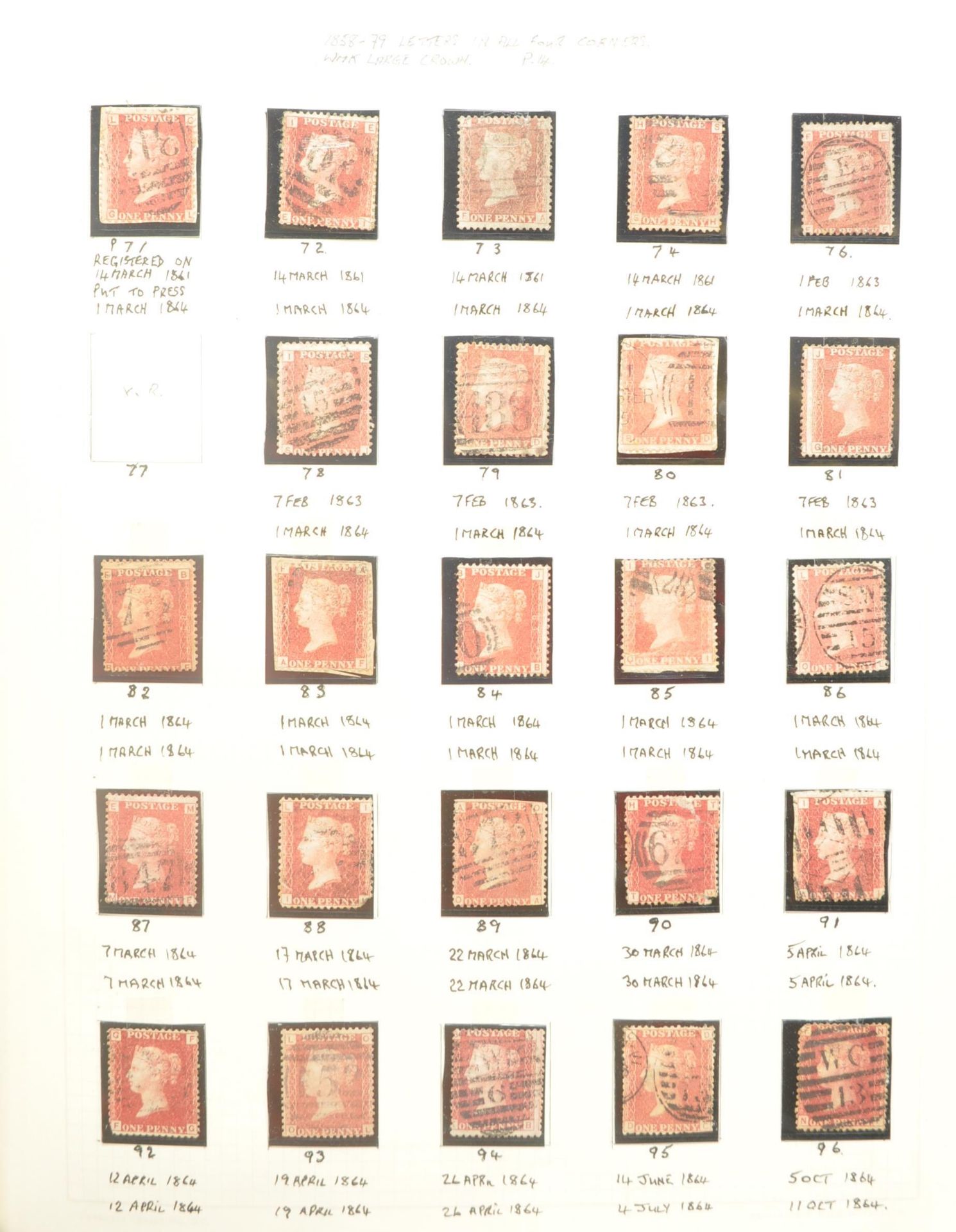 LARGE COLLECTION OF 600+ PENNY RED STAMPS - Image 6 of 8