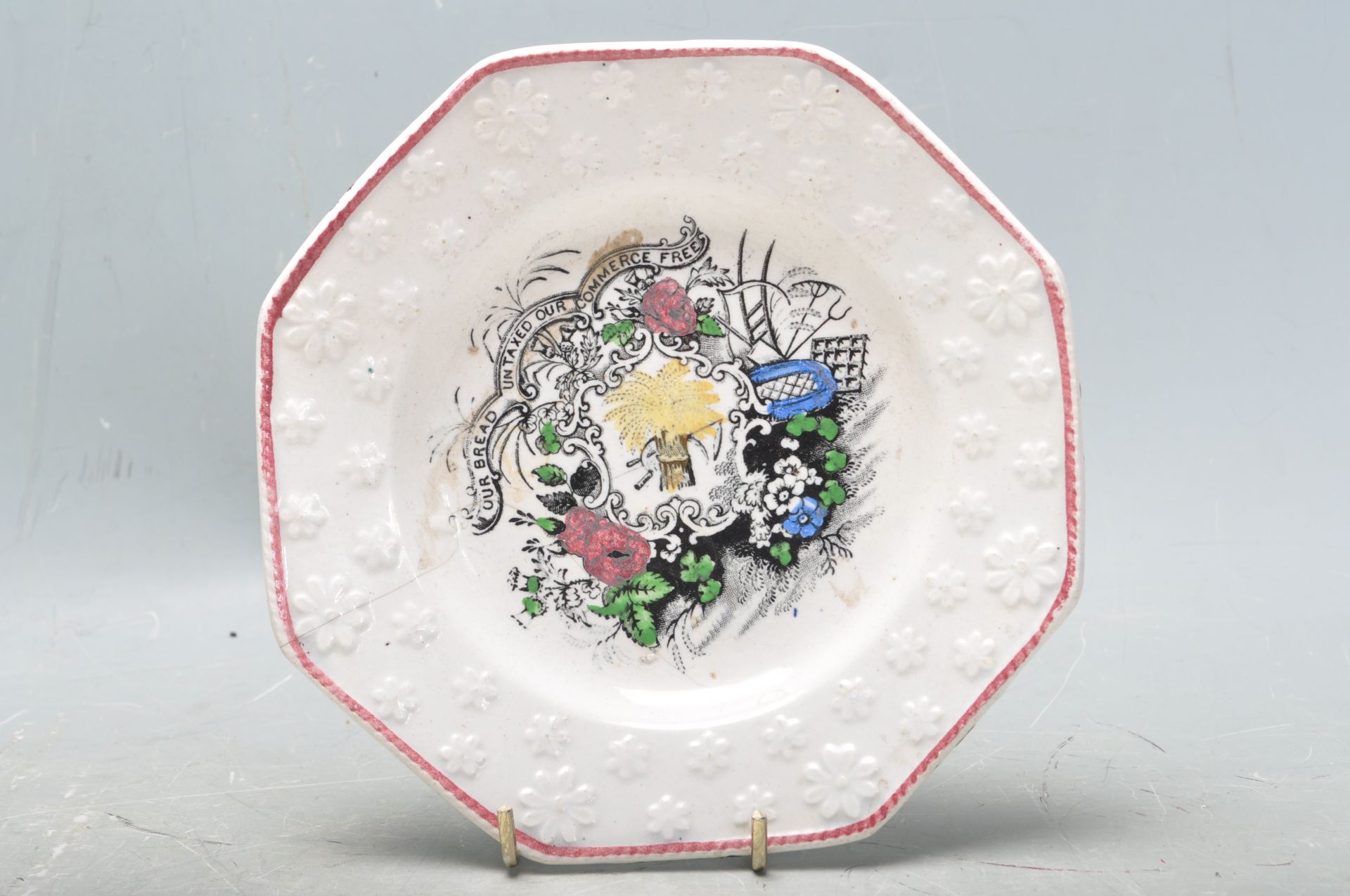 19TH CENTURY CORN LAWS PLATE AND OTHER - Bild 6 aus 9