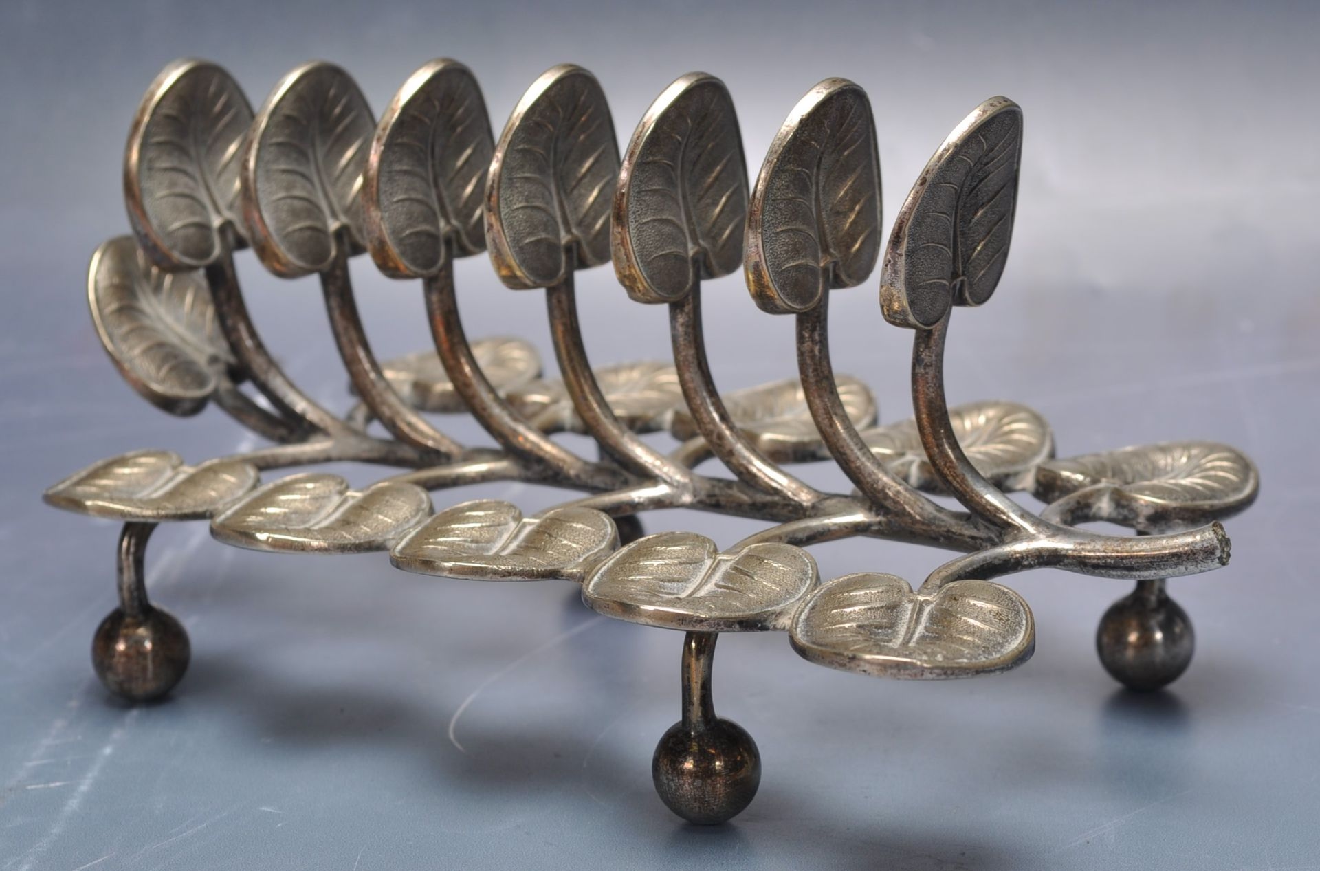 ART NOUVEAU STYLE SILVER PLATED TOAST RACK