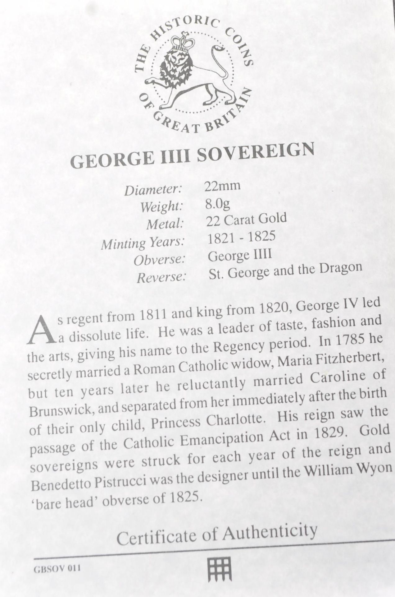 1821 GEORGE IV SOVEREIGN - Image 3 of 5