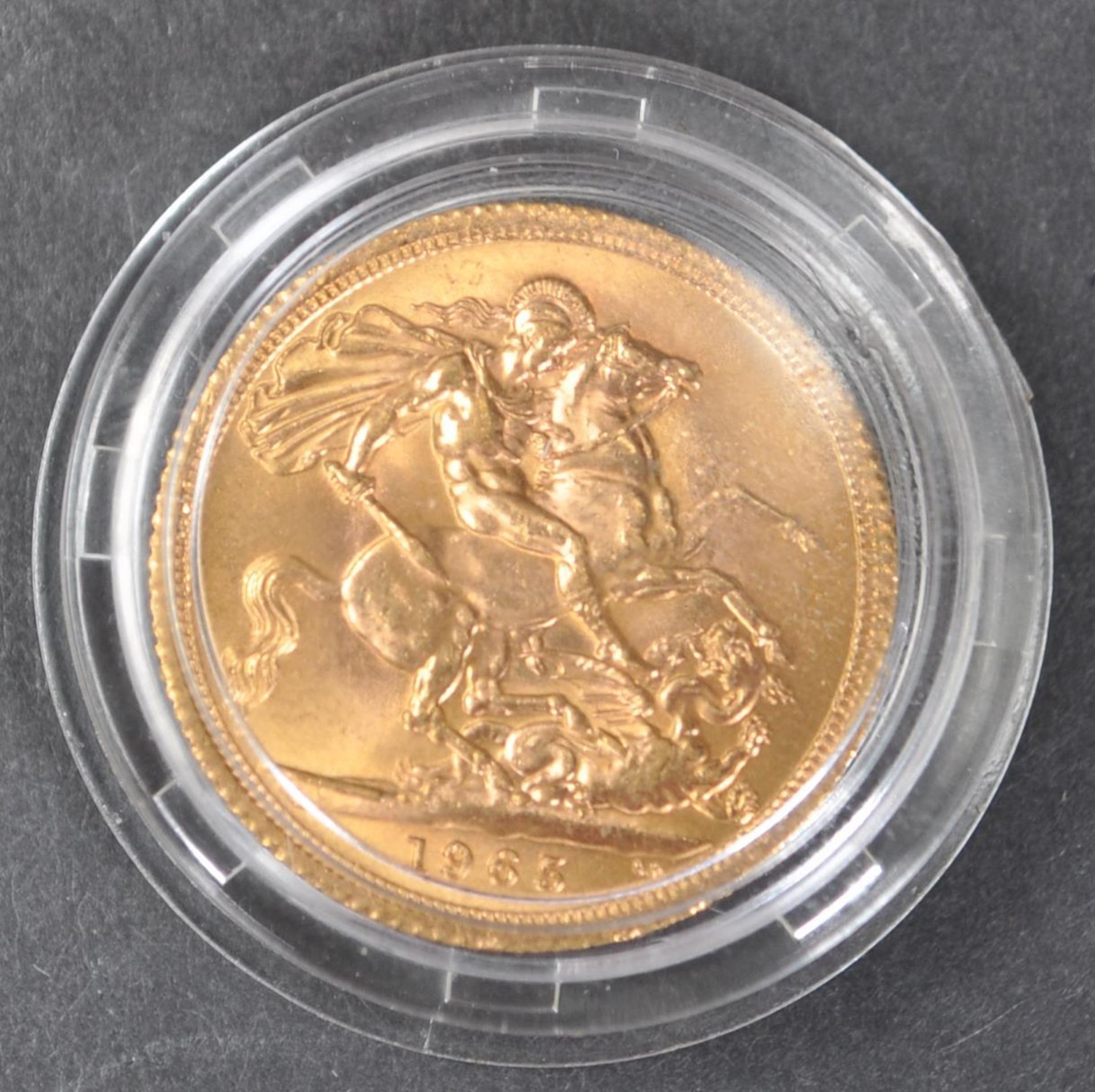 1965 ELIZABETH II 22CT GOLD SOVEREIGN COIN - Bild 3 aus 3