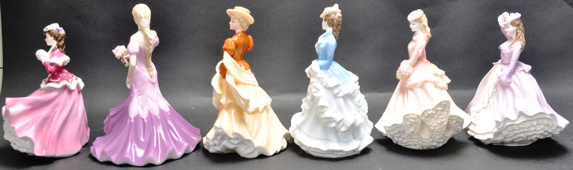 COLLECTION OF SIX COALPORT VICTORIAN SEASONS AND SPECIAL OCCASIONS FIGURES. - Image 4 of 6