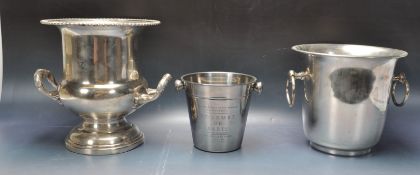 COLLECTION OF THREE VINTAGE 20TH CENTURY CHAMPAGNE BUCKETS