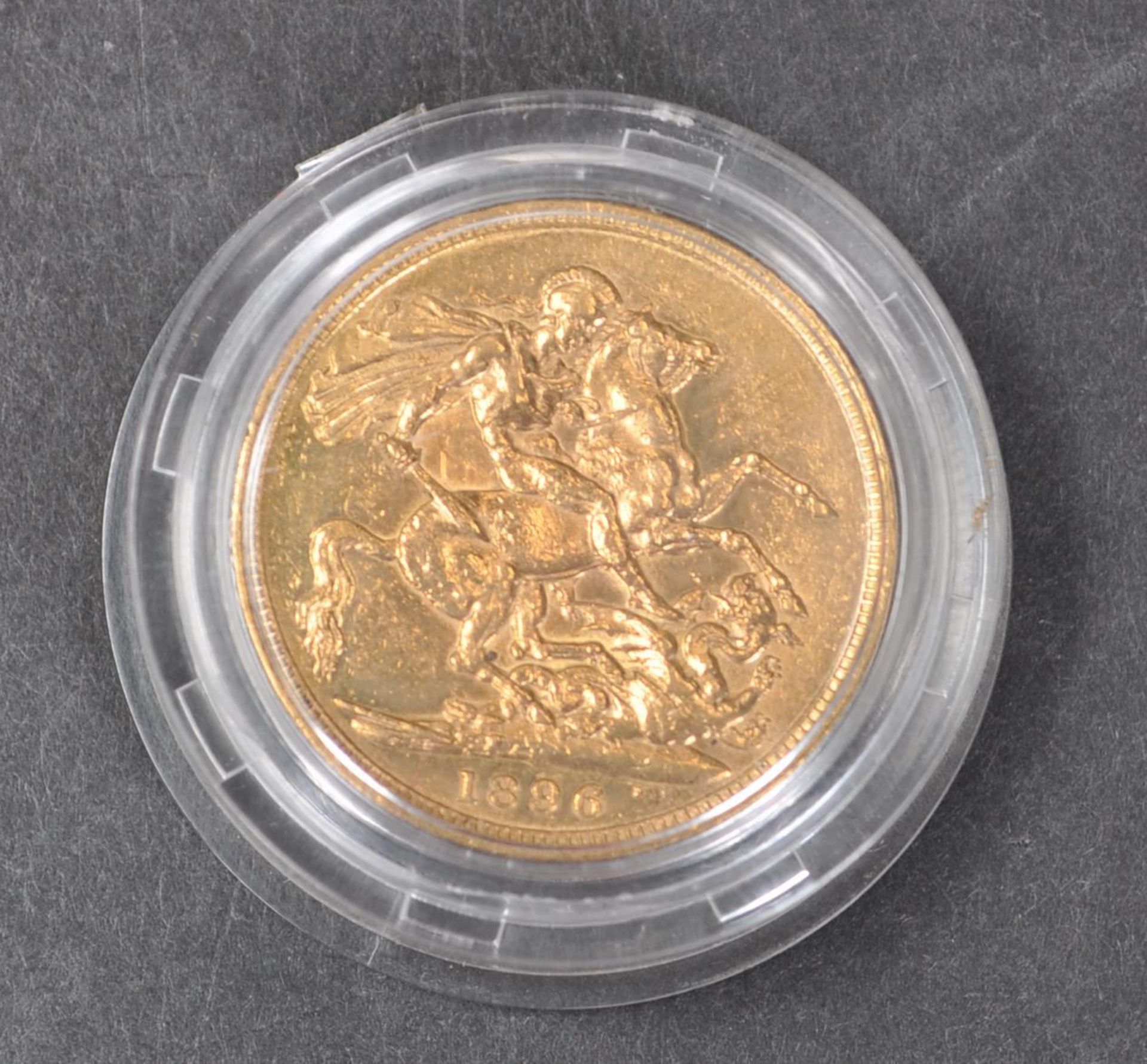 1896 VICTORIAN 22CT GOLD SOVEREIGN COIN - Image 2 of 2