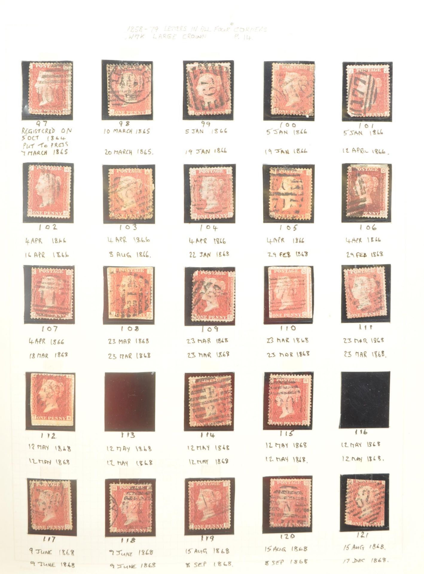 LARGE COLLECTION OF 600+ PENNY RED STAMPS - Image 7 of 8