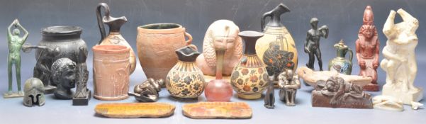 COLLECTION OF REPRODUCTION ANTIQUITIES AND ANTHROPOLOGICAL STATUES.