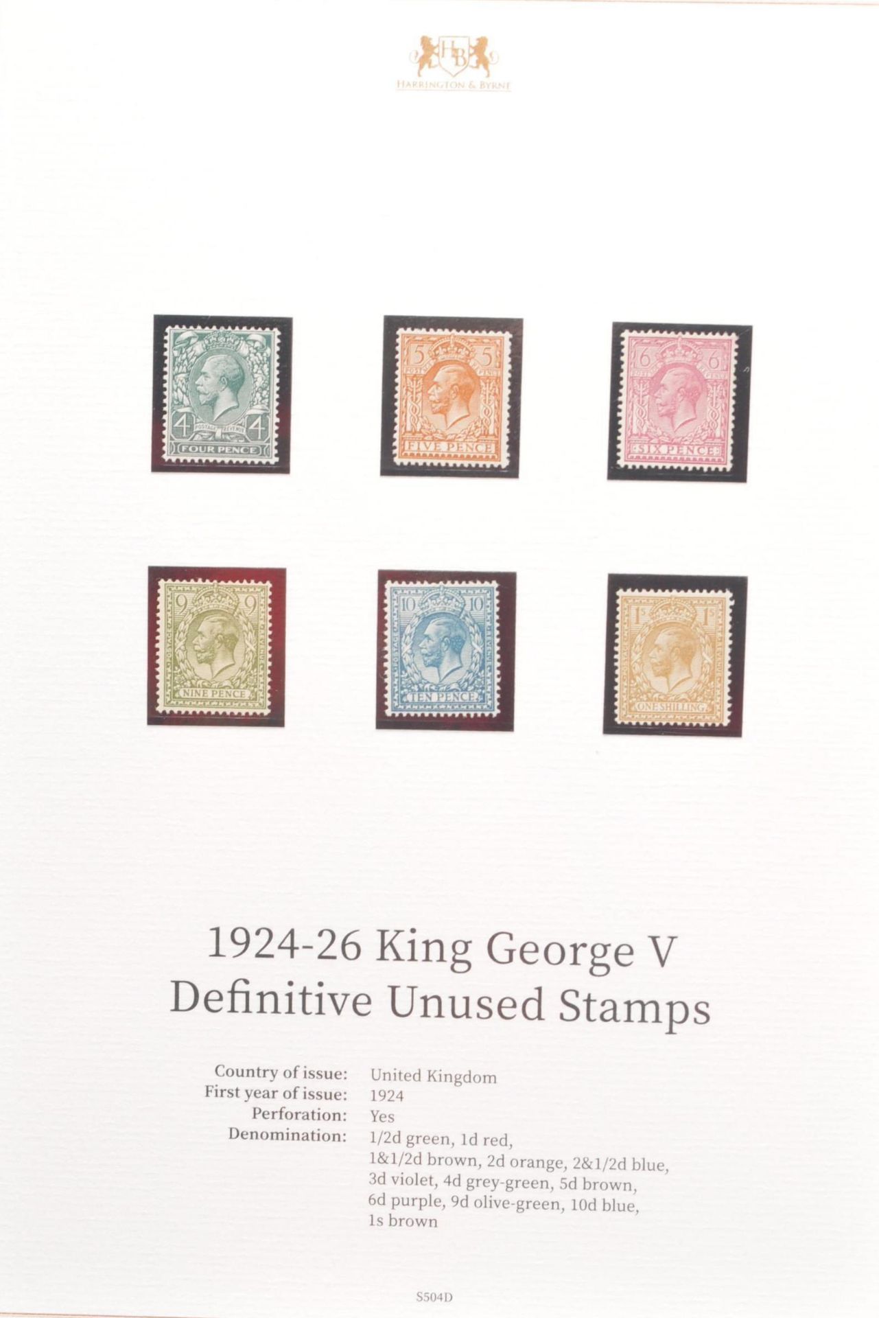 STAMPS - HARRINGTON & BYRNE GEORGE V DEFINITIVES PRESENTATION SETS - Image 3 of 6