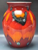 20TH CENTURY POOLE POTTERY VOLCANO VASE.