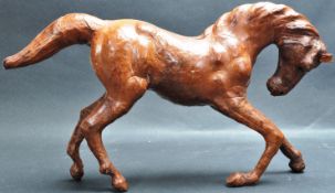 20TH CENTURY BROWN LEATHER HORSE IN THE MANNER OF LIBERTY