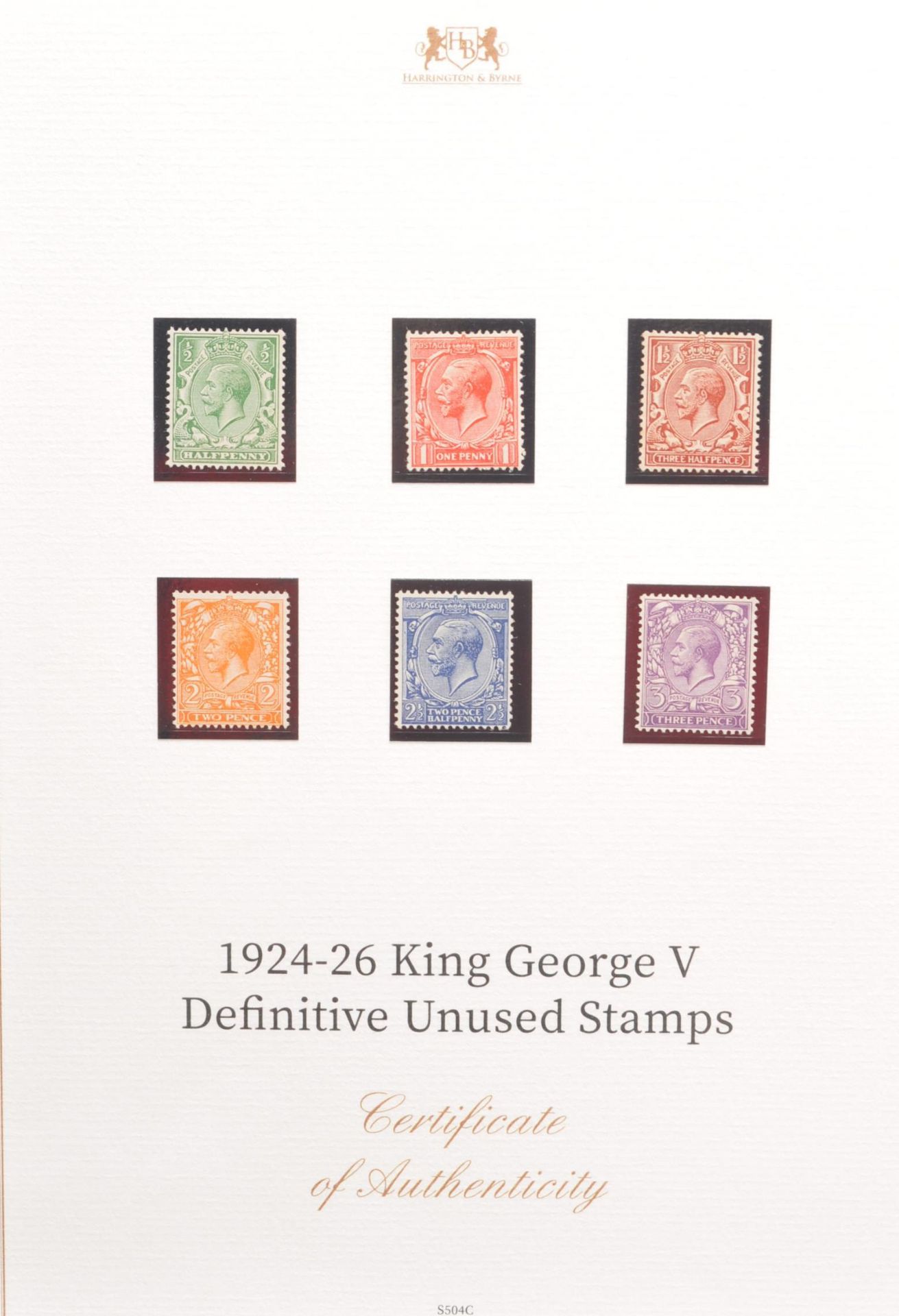 STAMPS - HARRINGTON & BYRNE GEORGE V DEFINITIVES PRESENTATION SETS - Image 2 of 6