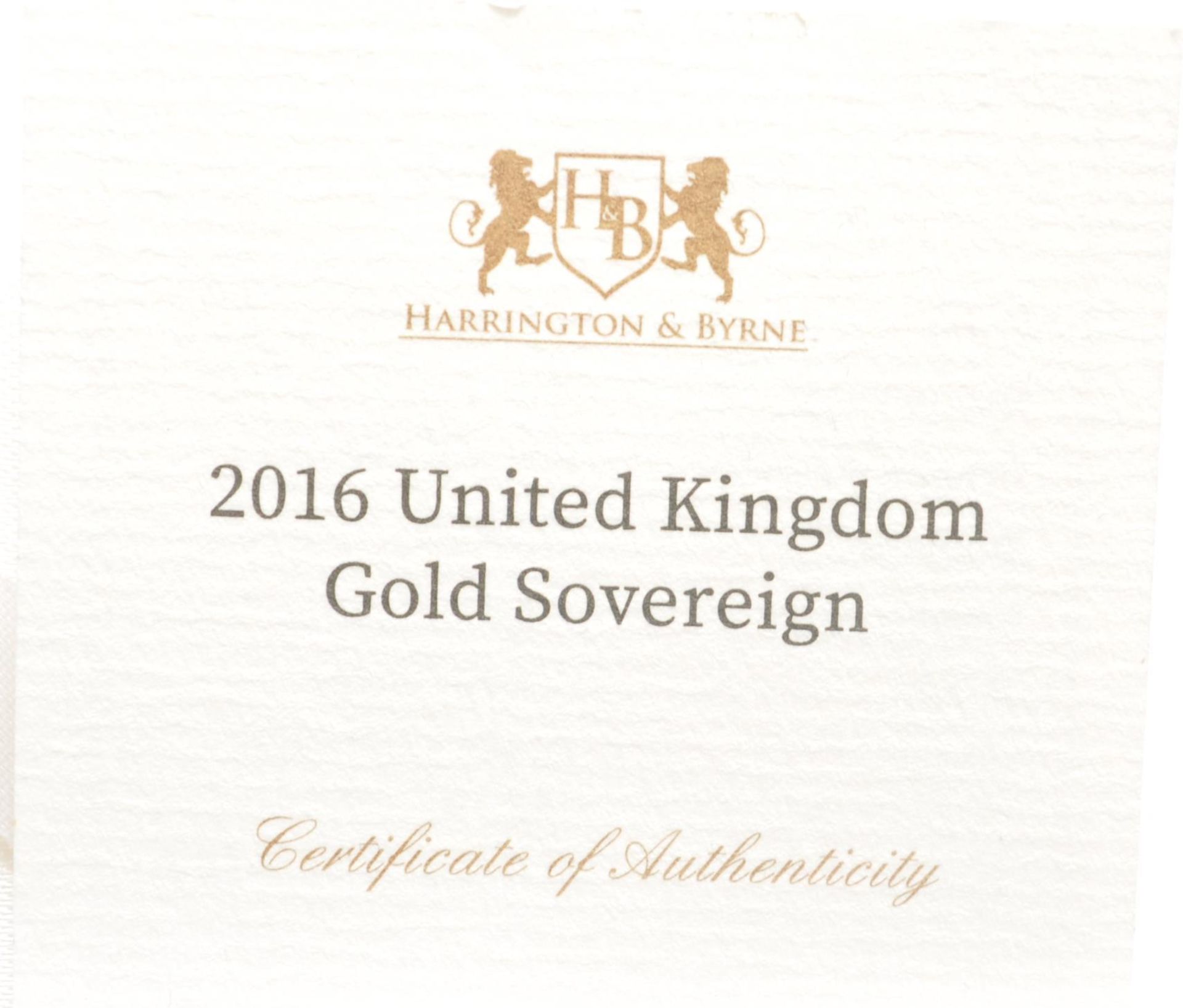 2016 ELIZABETH II 22CT GOLD SOVEREIGN - Image 3 of 6