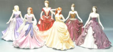 COLLECTION OF ROYAL DOULTON AND COALPORT LADY OF THE YEAR FIGURINES