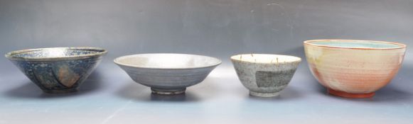 FOUR POTTERY CERAMIC BOWLS