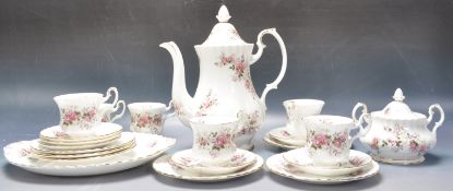 20TH CENTURY ROYAL ALBERT LAVENDER ROSE TEA SERVICE.