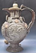 19TH CENTURY VICTORIAN CASTLE HEDINGHAM POTTERY JUG - THE ESSEX JUG