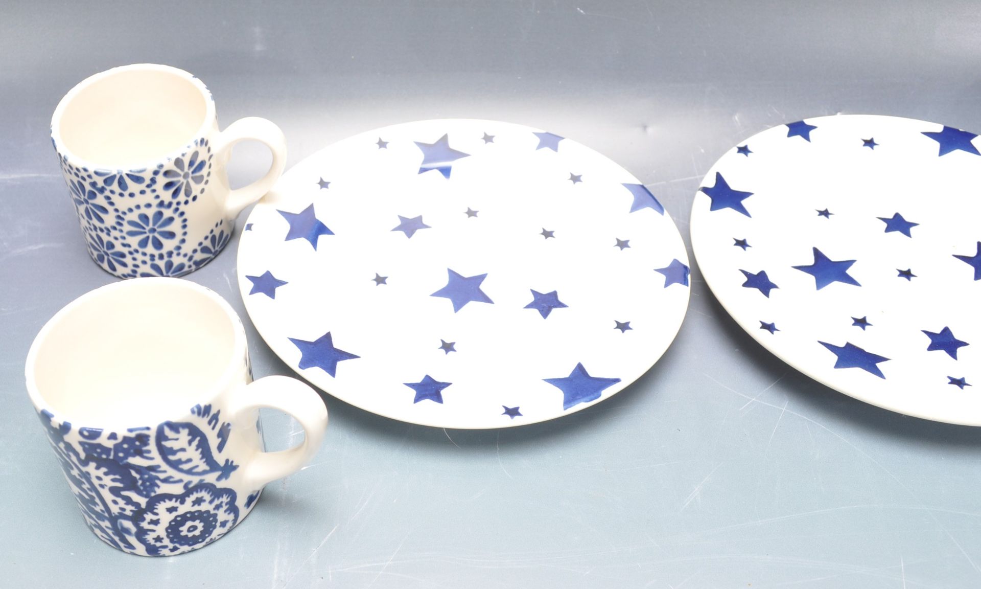 EMMA BRIDGEWATER COFFEE CUPS AND SAUCERS - Image 2 of 6