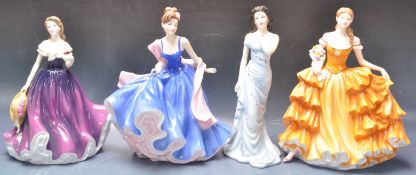 GROUP OF FOUR ROYAL DOULTON LADY FIGURES FROM THE PRETTY LADIES SERIES