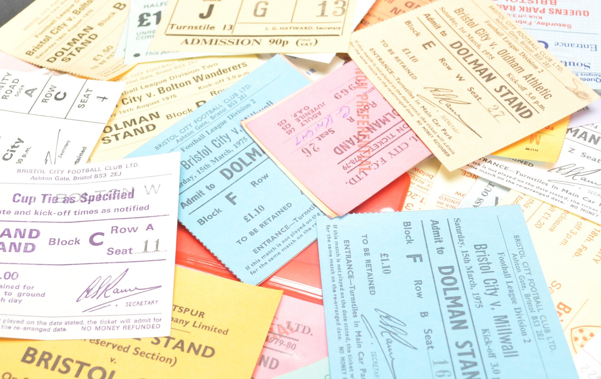 A LARGE COLLECTION OF 1960S AND LATER BRISTOL CITY FOOTBALL MATCH TICKETS. - Image 5 of 6