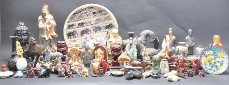 COLLECTION OF CHINESE ORIENTAL AND ASIAN FIGURES AND CURIOSITIES.