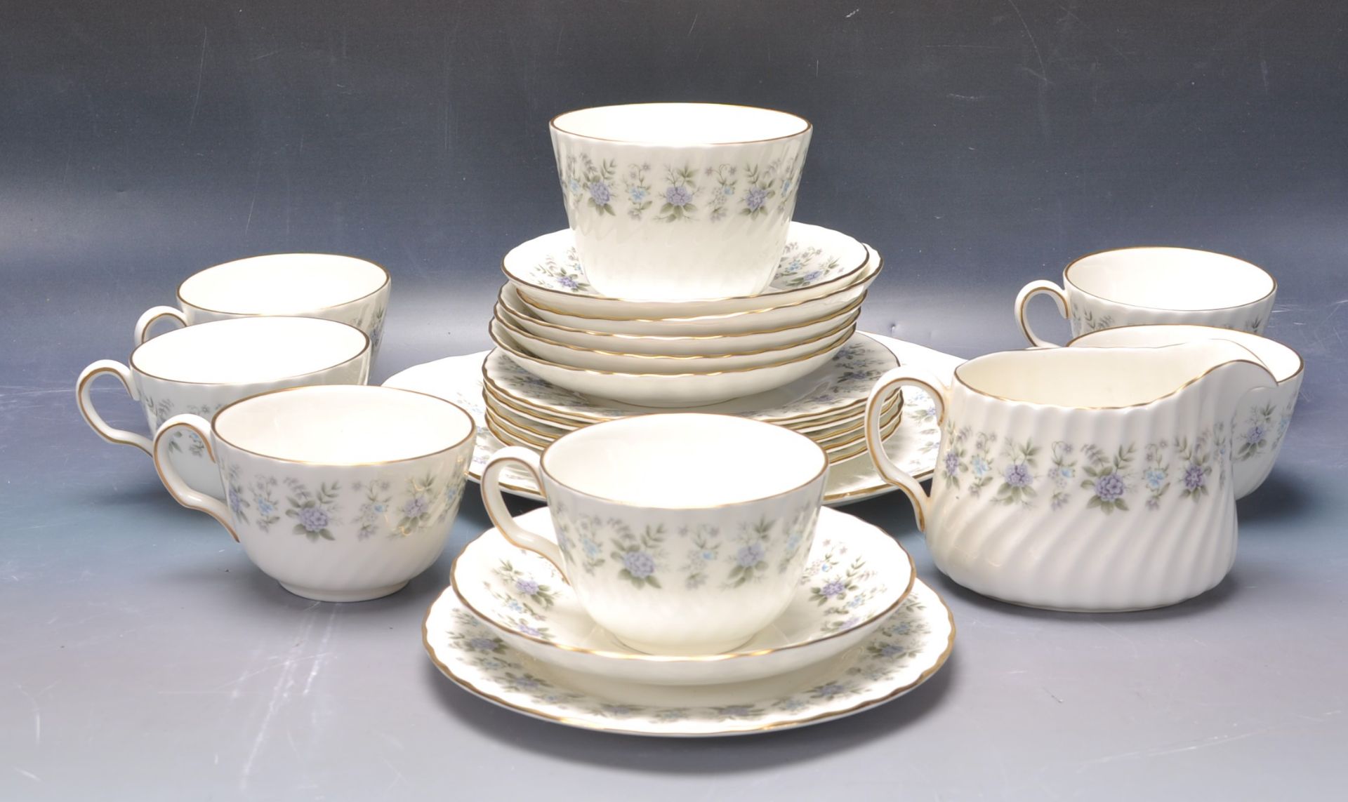 MINTON ALPINE SPRING CHINTZ PATTERN PORCELAIN TEA SET