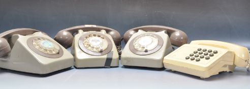 FOUR VINTAGE RETRO DESK TELEPHONES