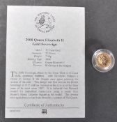 2006 ELIZABETH II 22CT GOLD SOVEREIGN COIN