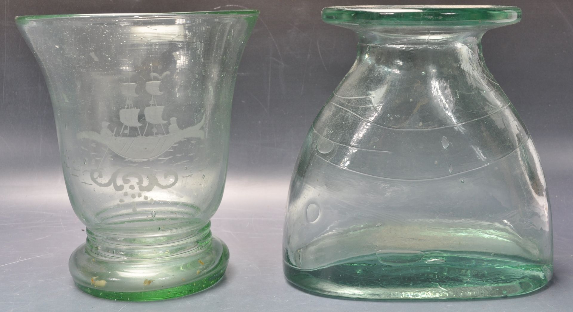 20TH CENTURY AMERICAN BUBBLE GLASS VASES