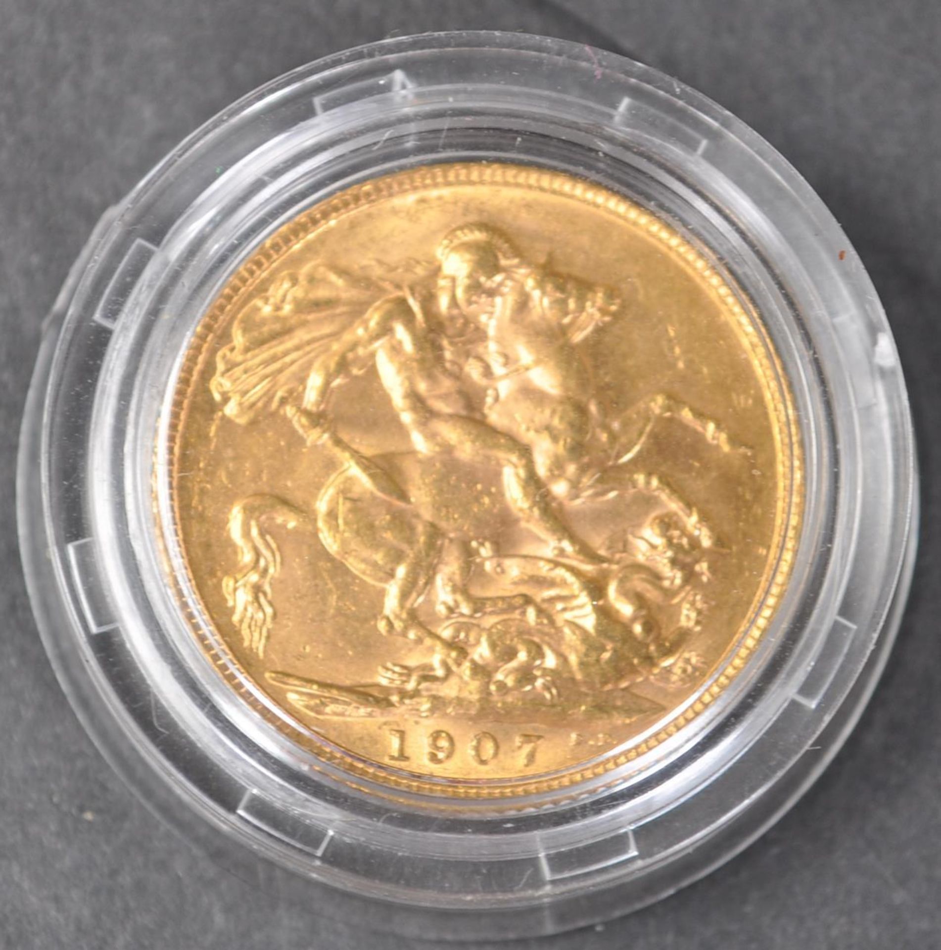 1907 EDWARDIAN 22CT GOLD SOVEREIGN COIN - Image 3 of 3